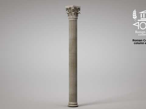 Roman Corinthian column element Model 3D