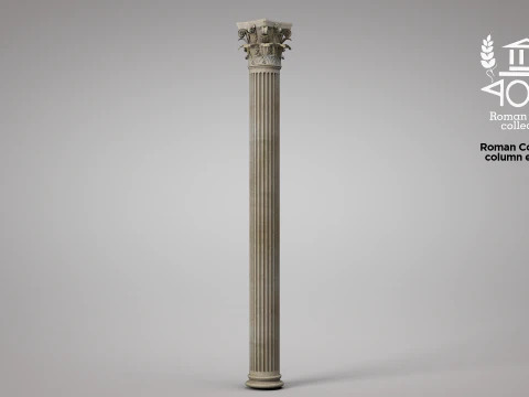 Roman Corinthian column element 3D Model