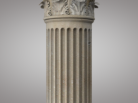 Roman Corinthian column element Model 3D