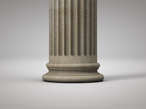 Roman Corinthian column element Model 3D