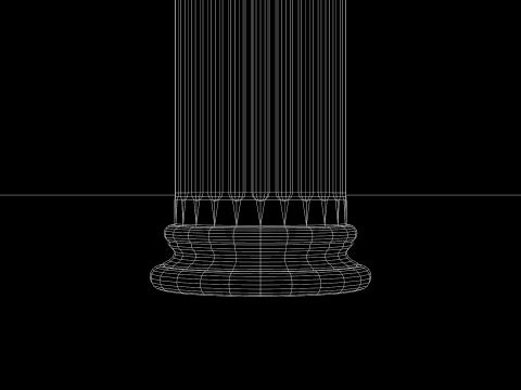Roman Corinthian column element Model 3D