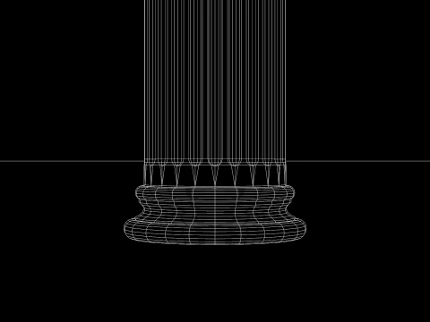 Roman Corinthian column element 3D Model