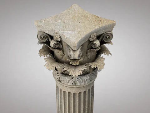 Roman Corinthian column element 3D Model
