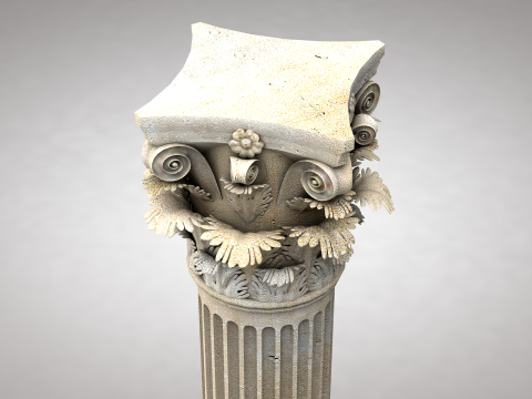 Roman Corinthian column element Model 3D