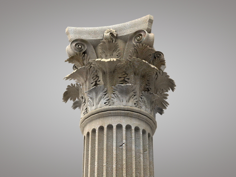 Roman Corinthian column element Model 3D