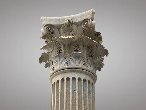 Roman Corinthian column element 3D Model