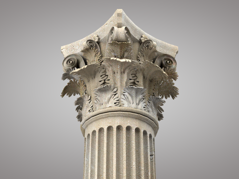 Roman Corinthian column element Model 3D