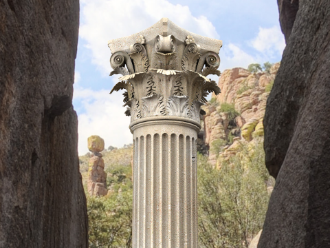 Roman Corinthian column element Model 3D