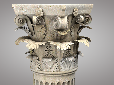 Roman Corinthian column element Model 3D