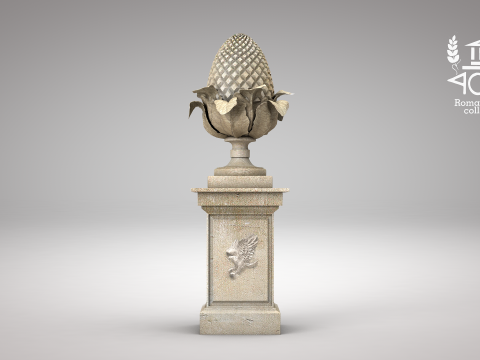 Roman Pine Cone Sculpture 3D Model