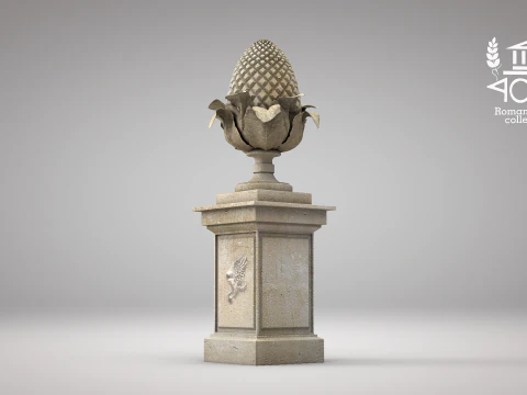 Roman Pine Cone Sculpture 3D Model