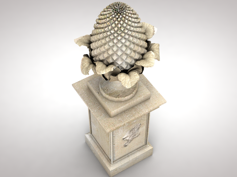 Roman Pine Cone Sculpture 3D 模型