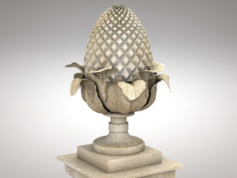 Roman Pine Cone Sculpture 3D 模型