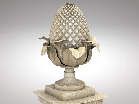 Roman Pine Cone Sculpture 3D Model