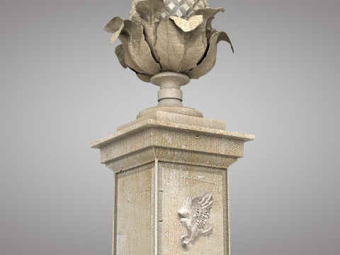 Roman Pine Cone Sculpture 3D 模型