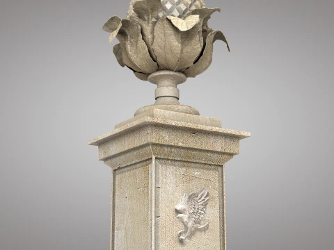 Roman Pine Cone Sculpture 3D Model