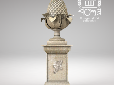 Roman Pine Cone Sculpture 3D 模型
