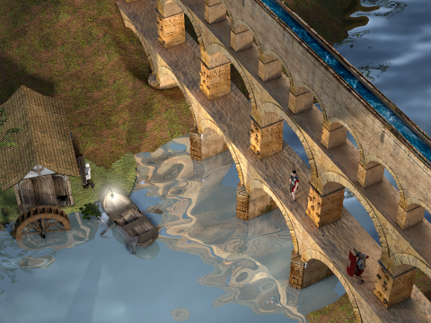 Roman Pont Du Gard Aqueduct Modello 3D
