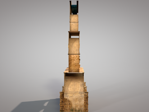 Roman Pont Du Gard Aqueduct Modello 3D