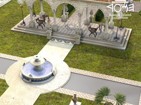 Roman Garden for Houses Model 3D