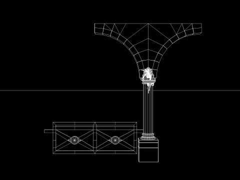 Residential Roman Garden 3D Model