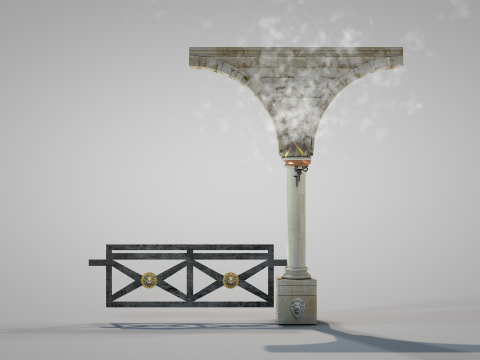 Residential Roman Garden 3D 모델