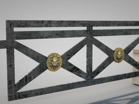 Residential Roman Garden 3D Model