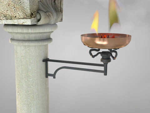 Residential Roman Garden 3D Model