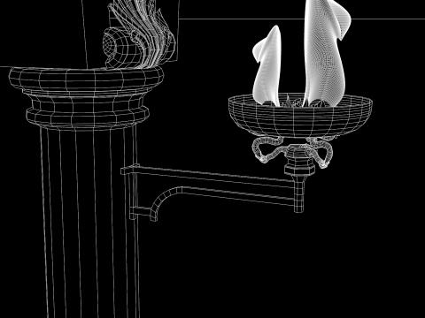 Residential Roman Garden 3D 모델
