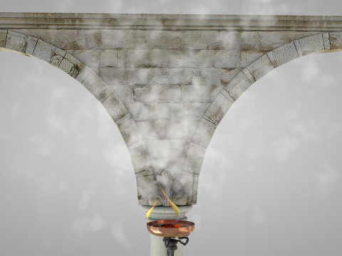 Residential Roman Garden 3D 모델