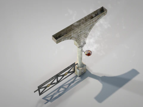 Residential Roman Garden 3D Model