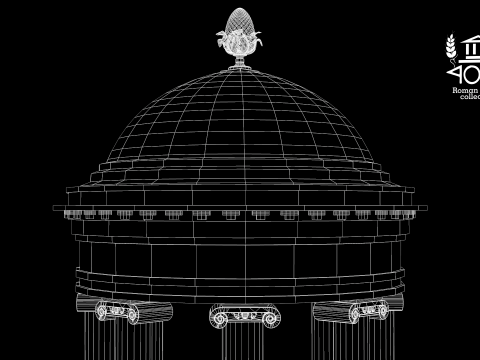 Roman Island Gazebo Modelo 3D