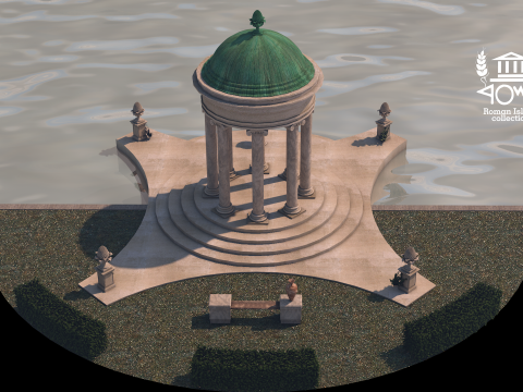 Roman Island Gazebo Modelo 3D
