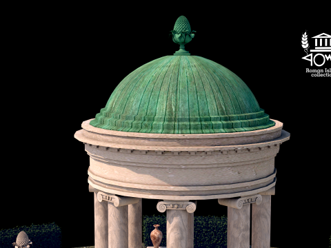 Roman Island Gazebo Modelo 3D