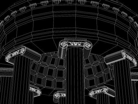 Roman Island Gazebo 3D Model