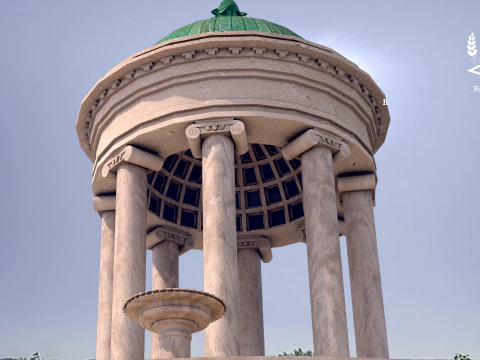 Roman Island Gazebo 3D Model