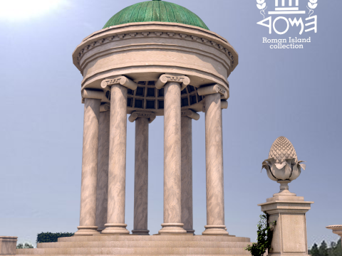 Roman Island Gazebo Modelo 3D