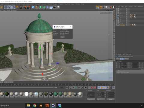 Roman Island Gazebo Modelo 3D