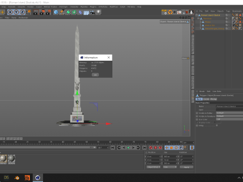 Roman Island Obelisk 3D-Modell
