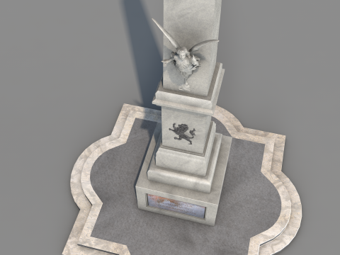 Roman Island Obelisk 3D-Modell