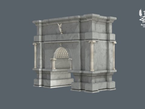 Roman Island Portal Modelo 3D