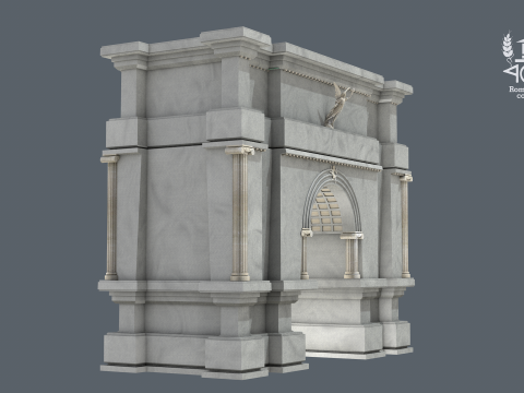 Roman Island Portal Modelo 3D