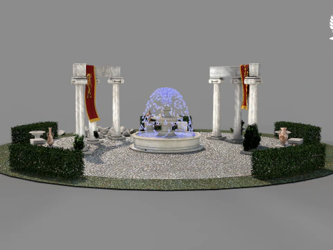 Площадь Римского острова 3D Модель