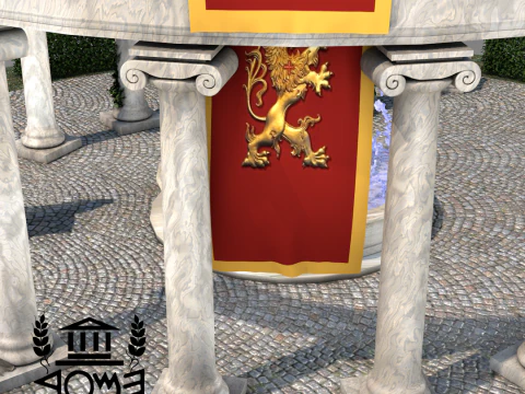Roman Island Square 3D Model
