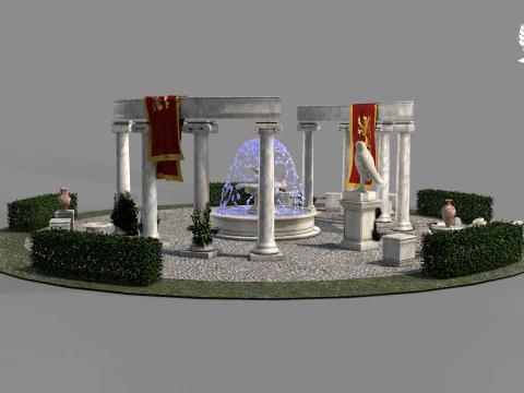 Roman Island Square 3D Model