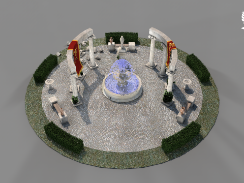 Roman Island Square Modelo 3D