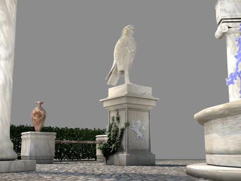 Roman Island Square 3D Model