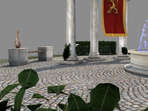 Roman Island Square Modelo 3D