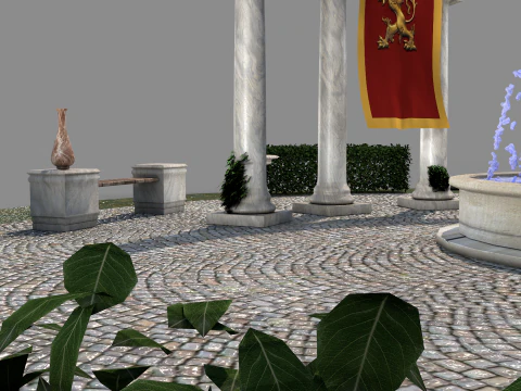 Roman Island Square 3D Model