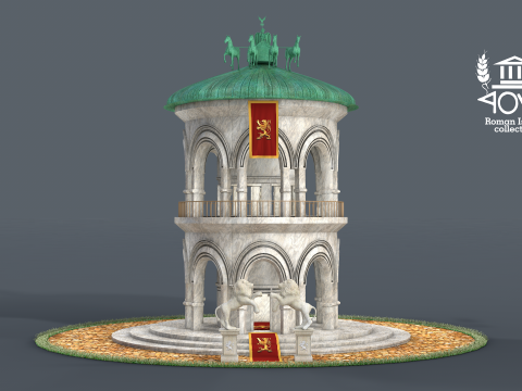 Roman Island Tower 3D Model